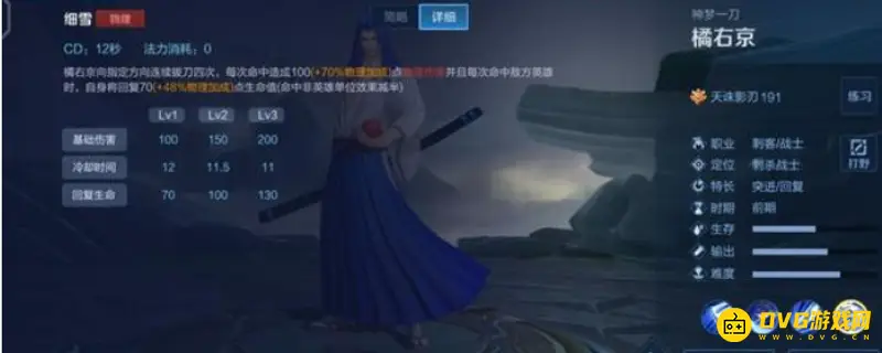 《王者荣耀》橘右京技能详解