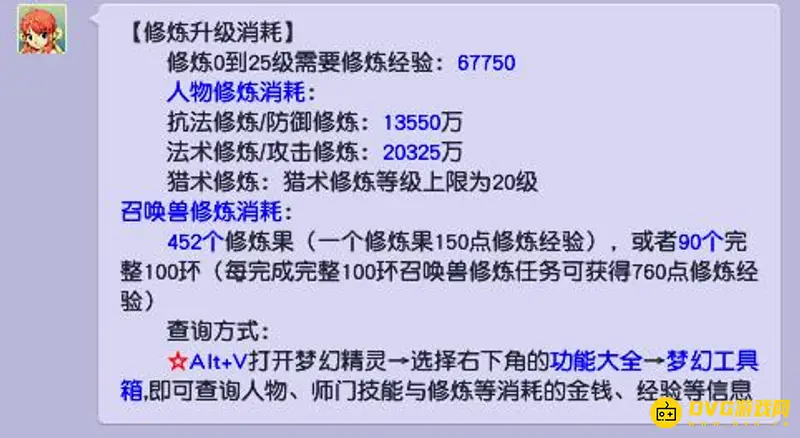 《梦幻西游》人物修炼0到25