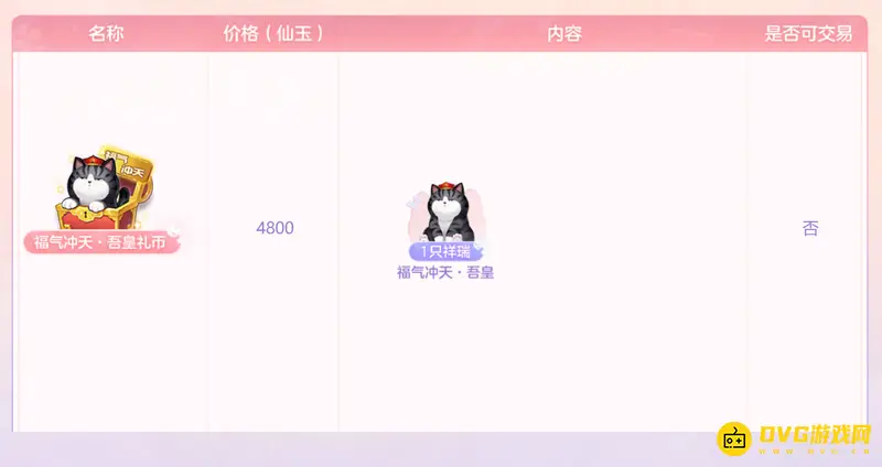 《梦幻西游》吾皇祥瑞价格解析