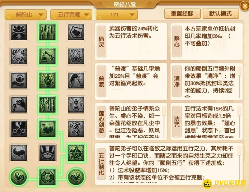 《梦幻西游》普陀经脉点法详解