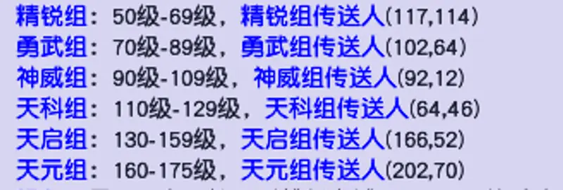 《梦幻西游》天启组等级