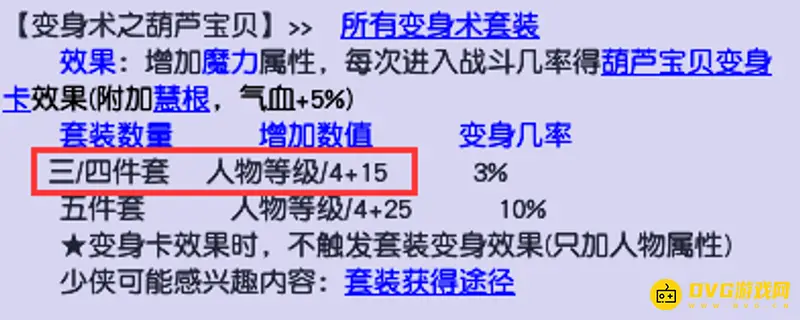 《梦幻西游》3件葫芦套加魔力