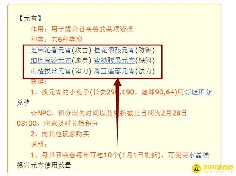 《梦幻西游》元宵共有几种-元宵种类全览