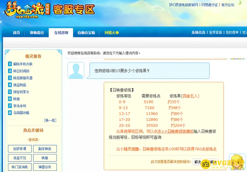 《梦幻西游》宠物修炼0到15需多少个修炼果-阶段消耗明细