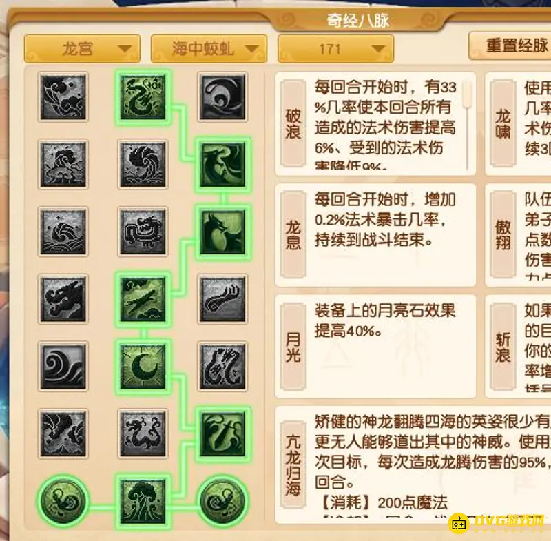 《梦幻西游》2022龙宫经脉加点