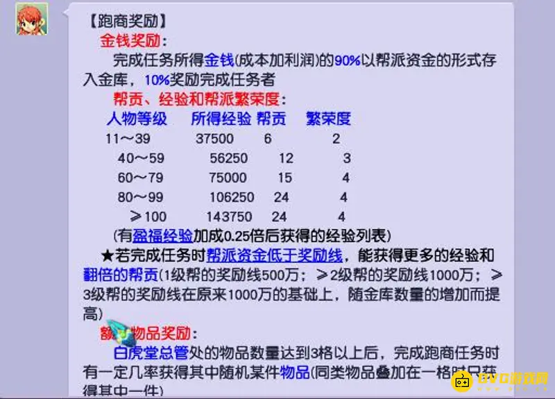 《梦幻西游》109跑商收益详解