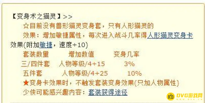 《梦幻西游》猫灵人形套装效果详解