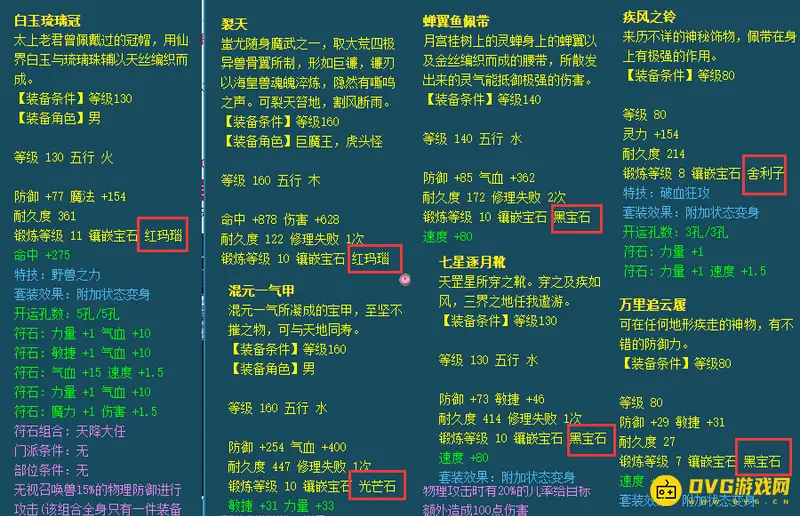 《梦幻西游》狮驼岭带什么宝石-装备部位与选择理由