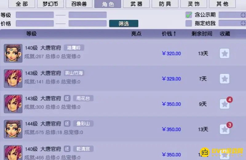 《梦幻西游》打图大唐为什么买144