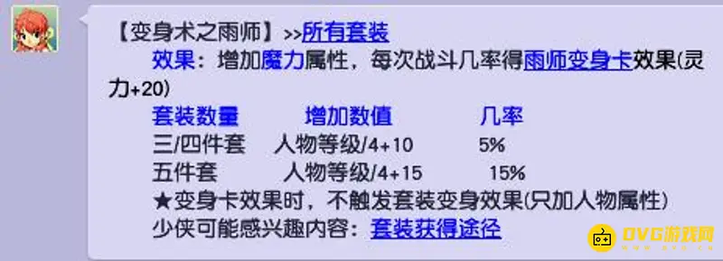 《梦幻西游》雨师套装详解