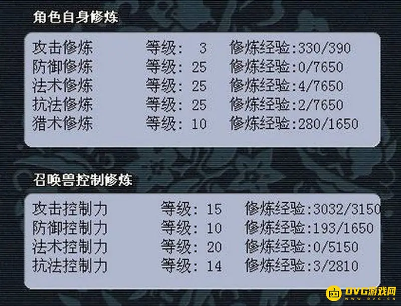 《梦幻西游》人物修炼花费表详解