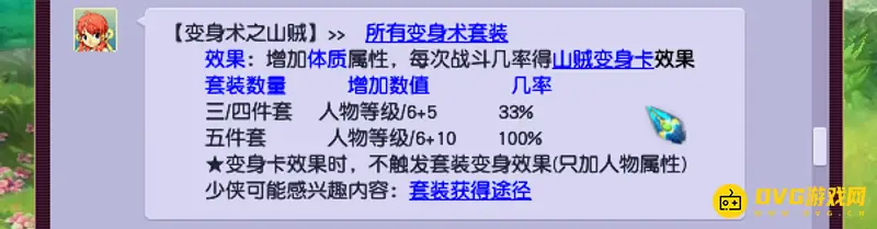 《梦幻西游》体力套装排行